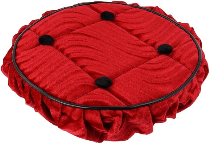 OG Lowrider Classic Bike Cruiser Bicycle Steering Wheel Cover Velour Swirl | Fits 8” Steering Wheels | Multiple Color Options | Lowrider Accessory (Red)