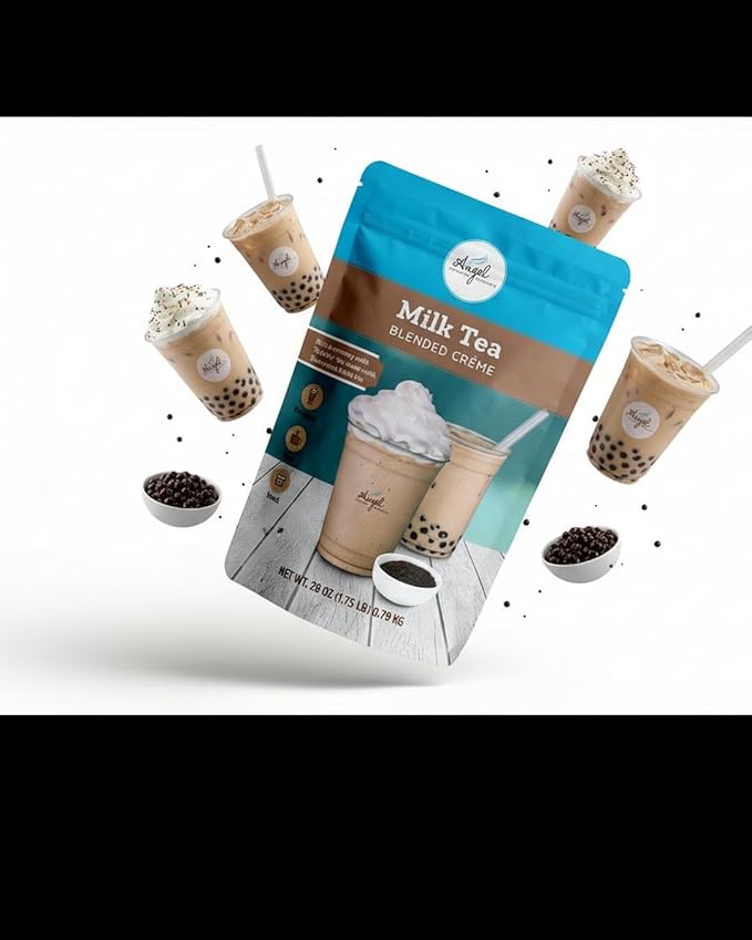 Milk Tea Powder Mix, Instant 3-in-1 Boba Milk Tea Powder, 28 oz (1.75 lb, 19 Servings), MilkTea Blended Creme for Drinks, Original Bubble Tea Mix with Brown Sugar & Black Tea