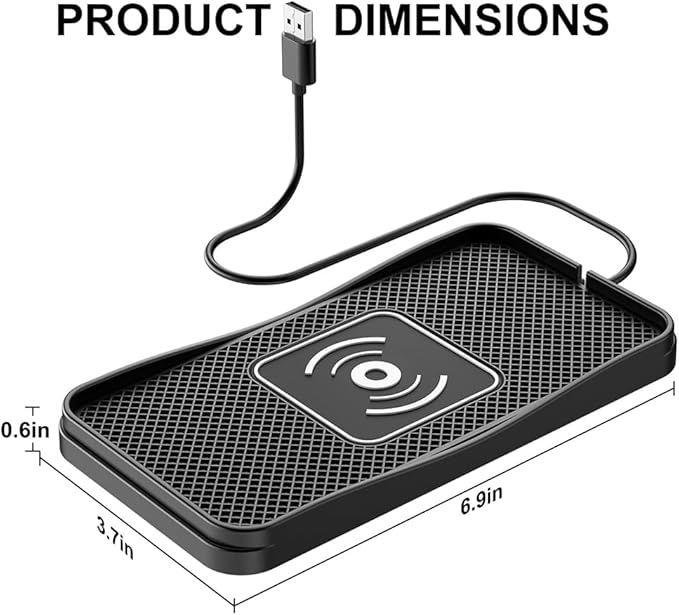 Wireless Car Charger Pad for Subaru Ascent 2019-2026, Type-C/USB 20W Car Wireless Charger Non-Slip Phone Charging Pad Car Accessories,B 30cm Cable USB Plug