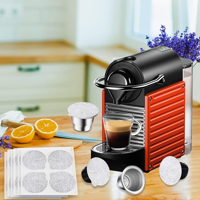 CAPMESSO Espresso Foils -Coffee Pod Seal Lids to Reusable Nespresso Capsules Refillable Pods Compatible with Nespresso Original Line Machines 120PCS/Package