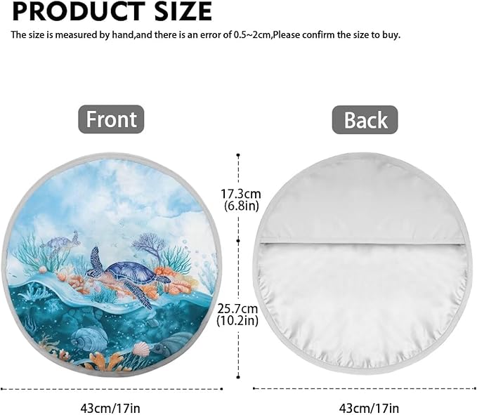 Sea Turtle Shell Coral Pattern Steering Wheel Sun Shade Steering Wheel Sunblock Cover Vehicle Steering Wheel Protector Block UV Rays Interior Accessories for Truck Van Car SUV