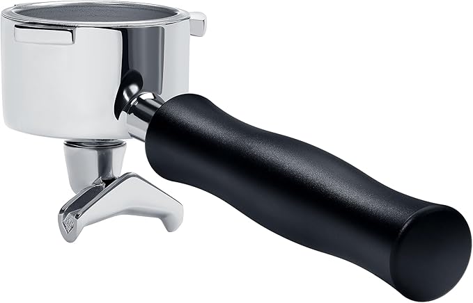 Normcore 51mm Double Spout Portafilter 3 Ear Fits Delonghi Dedica EC680 and EC685, and SMEG & EUPA Coffee Machines Anodized Aluminum Handle with 18g Filter Basket