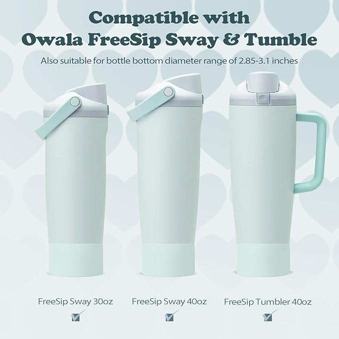 2PCS Silicone Boots for Owala 30oz & 40oz FreeSip Sway Bottles & Tumblers – Non-Slip, Scratch-Resistant, Stability Enhancer for Owala Accessories (Summer Paradise)