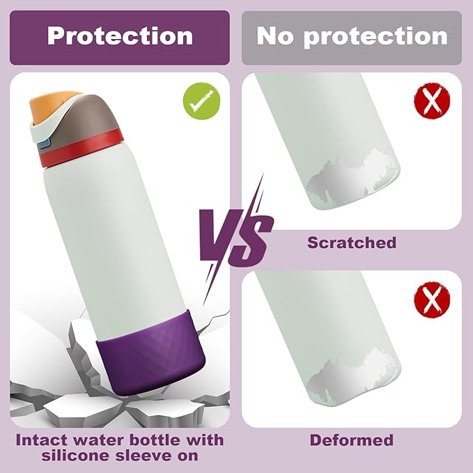 Silicone Boot for Owala Water Bottle 24 oz 32 oz 40 oz, Anti-Slip Protective Sleeve for FreeSip/Twist/Flip Stainless Steel Water Bottles Accessories