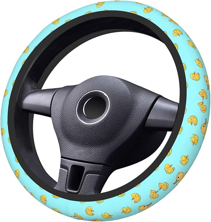 Duck Pattern Car Steering Wheel Cover, 15 Inch Steering Wheel Cover Stylish Decor for Most Cars