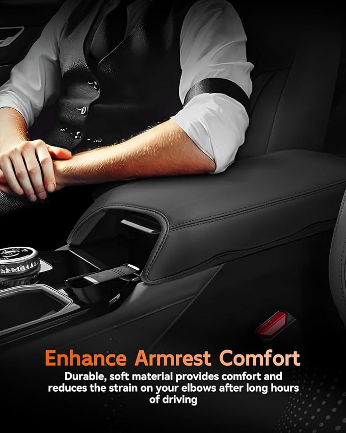 CDEFG for 2025 2026 Mitsubishi Outlander Center Console Cover Armrest Box Cover for Outlander Accessories Console Arm Rest Protector - FIT Fuel-Powered Model Thin