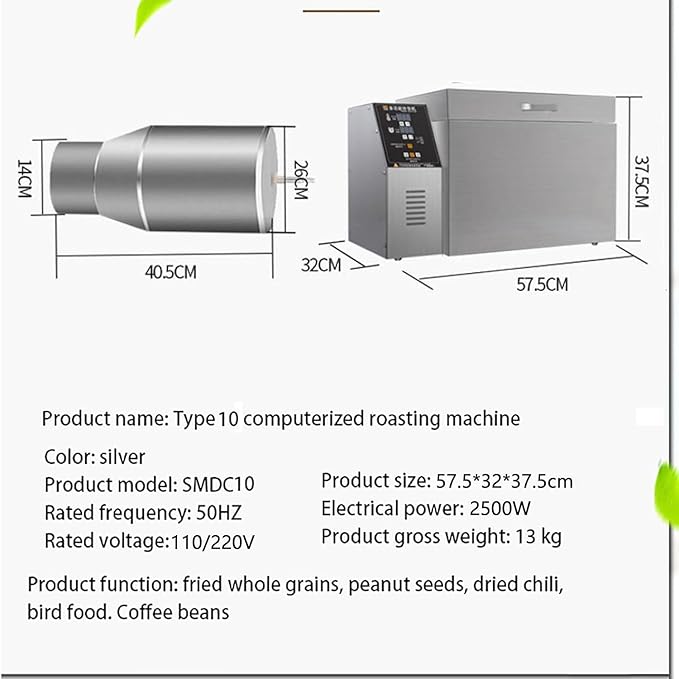 Nut Roaster Machine, Electric Coffee Roaster Machine, Offee Bean Baker Roaster, Coffee Bean Roasting Machine for Commercial Home Use, Commercial Roaster, Nut Peanut Bean Home Coffee Roaster,4000g