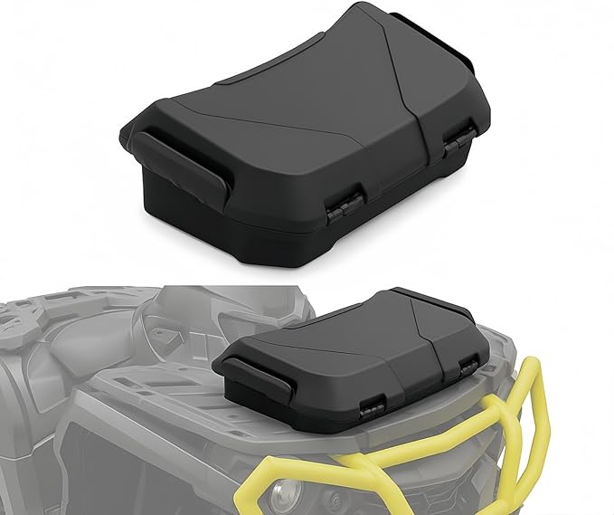 A & UTV PRO ATV Outlander Seat Rack Storage Cargo Box, 2 GAL (7.5L) Front Rear Rack Back Seat Storage Box for Can-Am Outlander G2, G2L L MAX 6X6 Renegade, Replace OEM #708200408