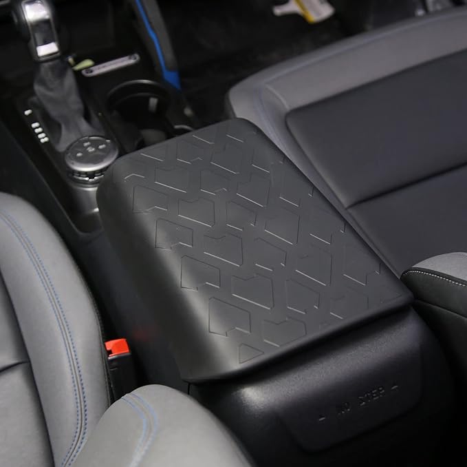 Center Console Armrest Cover Compatible with Ford Bronco Accessories 2021 2022 4 Door and 2 Door, Scratch Resistance Center Console Arm Rest Pad Cushion Automotive Interior Accessories