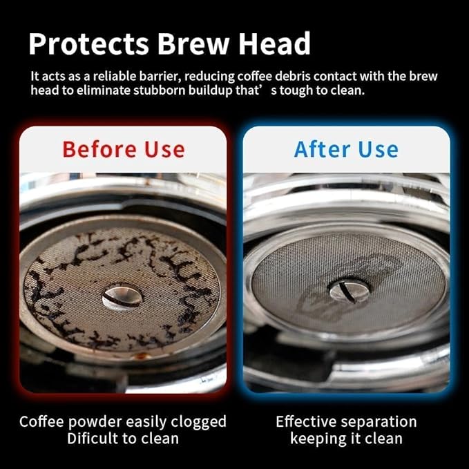 watchget 58.35mm Espresso Puck Screen Reusable Mesh Coffee Filter 0.8mm Thickness Puck Screen Stainless Steel Lower Shower Screen for 58mm Protafilter Basket