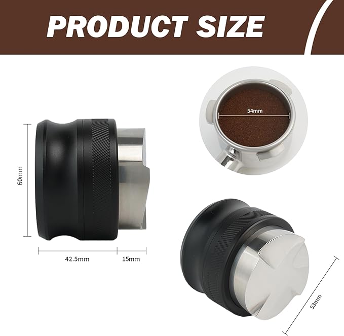 54mm Espresso Distribution Tool, Gravity Coffee Distributor,Adjustable Depth Espresso Tool, Barista Espresso Accessories, Compatible with 54mm Portafilter