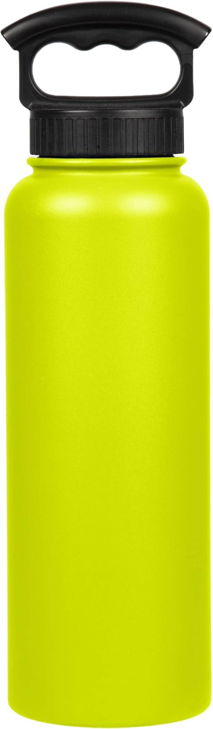 FIFTY/FIFTY Double Wall Vacuum Insulated Water Bottle, Stainless Steel, Wide Mouth with Three Finger Cap