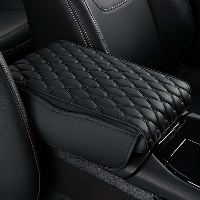 Car Center Console Cover for Subaru Outback Legacy 2015-2019, PU Leather Auto Center Console Pad Car Armrest Cushion Car Interior Accessories,Black
