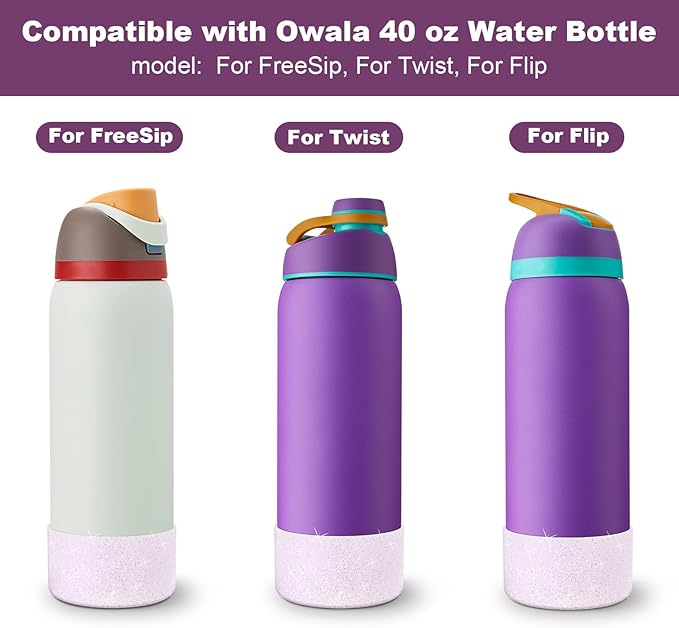 Silicone Boot for Owala Water Bottle 24 oz 32 oz 40 oz, Anti-Slip Protective Sleeve for FreeSip/Twist/Flip Stainless Steel Water Bottles Accessories