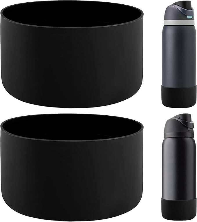 HEYSKAY 2PCS Silicone Boot for Owala Flask Water Bottle Anti-Slip Protective Sleeve for Owala Twist,FreeSip and Flip Stainless Steel Water Bottle BPA-Free Boot Bottom Base