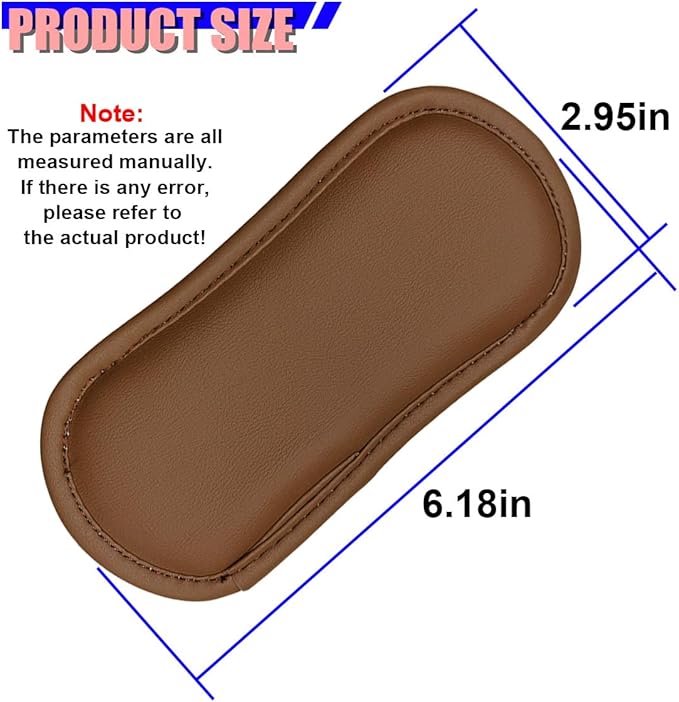 Craedli 2PCS Car Door Armrest Pads, Soft Leather Memory Foam Comfortable Center Console Knee Cushion, Universal Relieve Fatigue Vehicle Interior Elbow Support Accessories for Most Cars (Brown)