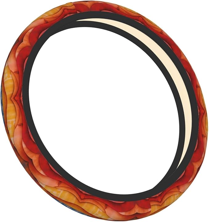 Retro Armenian Neoprene Steering Wheel Covers Women Men Car Accessories, Universal 15 Inch Fit Auto, Suvs, Truck