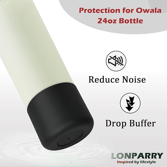 2-PCS Silicone Boot for Owala 24 oz Water Bottle, Accessories for Owala 24oz Boots - Protector Sleeve Anti-Slip & Scratch Rubber Bottom Cover for Free Sip,Twist,Flip Water Bottles