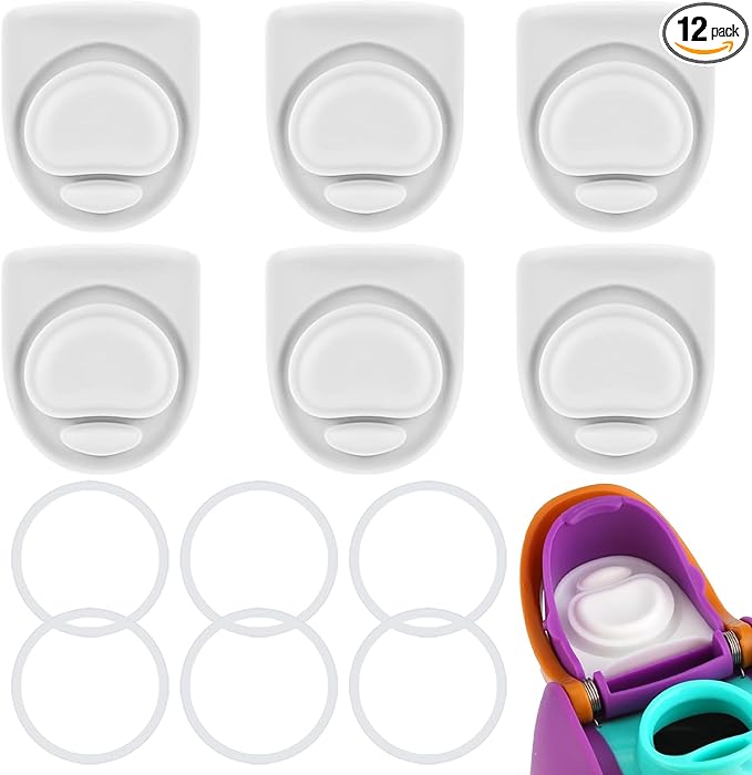 6 Sets Replacement Stopper and O Ring Gasket Compatible with Owala FreeSip 24oz 32oz,Water Bottle Lid Insert Cap Rubber Seal Parts for Owala 16/19/24/32/40oz Mouthpiece Accessories Z6S2