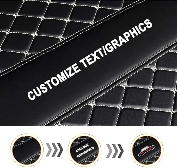 Custom Car Floor Mats Custom Logo/Pattern for SUV Van Truck Sedan Coupe Car Mats Full Surrouded Floor Mat All Weather Waterproof and Anti-Slip Protection Car Floor Liners(Red)
