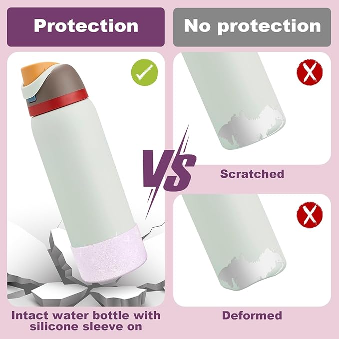 Silicone Boot for Owala Water Bottle 24 oz 32 oz 40 oz, Anti-Slip Protective Sleeve for FreeSip/Twist/Flip Stainless Steel Water Bottles Accessories