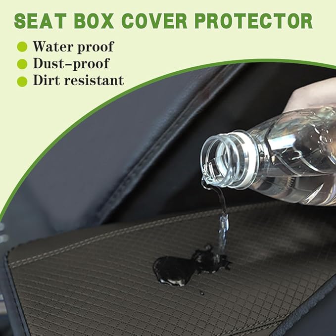 Car Center Console Armrest Pad, 12.6X 7.2 Inch PU Leather Waterproof Auto Armrest Seat Box Cover Protector, Car Center Console Cover, Universal Car Interior Accessories for Cars, Trucks, SUVs