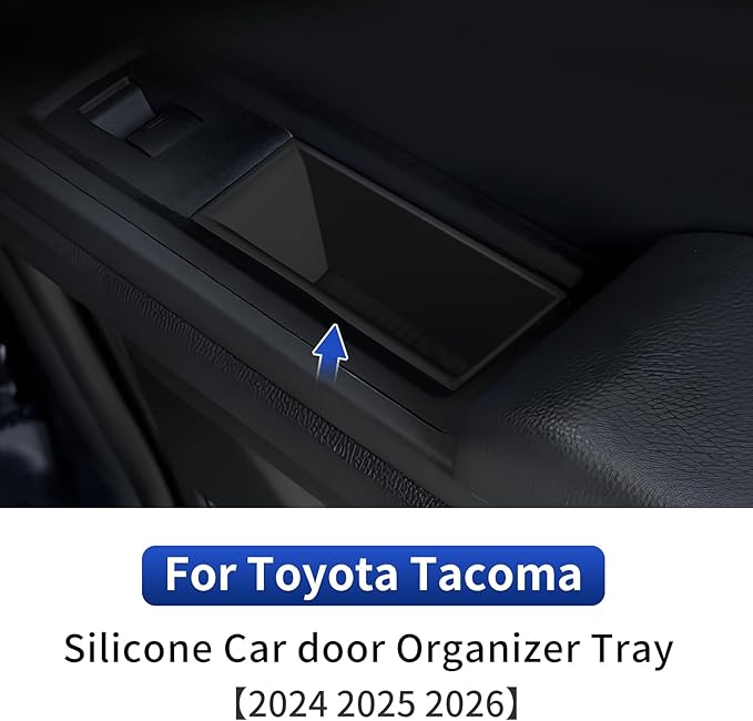 Toyota Car Door Container for 2024 2025 2026 Toyota Tacoma Car Door Pocket Tray Silicone Storage Bag Interior Modification Accessories (Car Door Storage Box)
