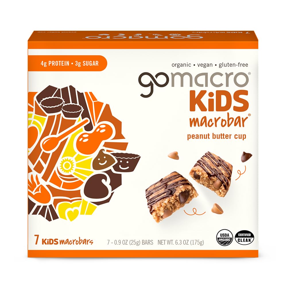 Gomacro, Organic Bar Kids Oatmeal Chocolate Chip Cookie 7 Count, 6.3 Ounce