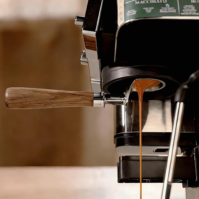 Bottomless Portafilter for Ninja Luxe Café ES601 & ES701C Models | Basket Not Included | Compatible with Stock Filter Basket | Walnut Handle