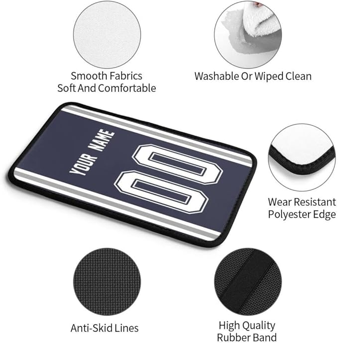 Custom Car Armrest Cover,Add Personalized Name and Number As Gifts for Loyal Football Fans,American Football Auto Center Console Pad Car handrail Box Cushion,Fit for Most Car Seat Box Cover Protector