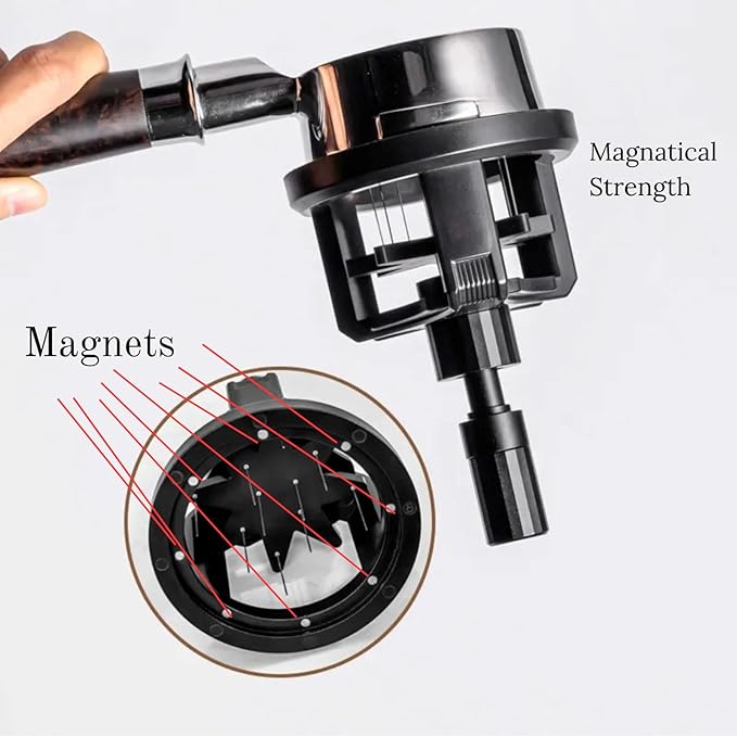 58mm WDT Espresso Tool – Adjustable Height Coffee Distributor & Leveler with Magnetic Base – 10 Stainless Steel Needles for 58mm Portafilters, Barista Espresso Stirrer & Even Extraction