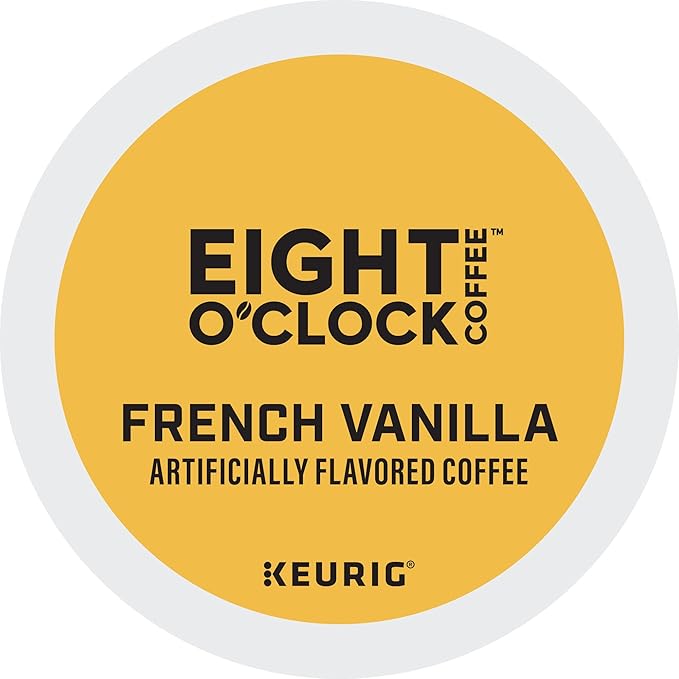 Eight O'Clock Coffee French Vanilla, Single-Serve Coffee K-Cup Pods, Medium Roast, 60 Count