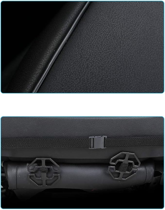 Car Seat Cushions Cover, 2pcs PU Leather Car Seat Covers Car Seat Protector for Car Driver and Passenger Seat Bottom (Width 20.8×deep 21×Thick 0.35 inch) (Black-B)