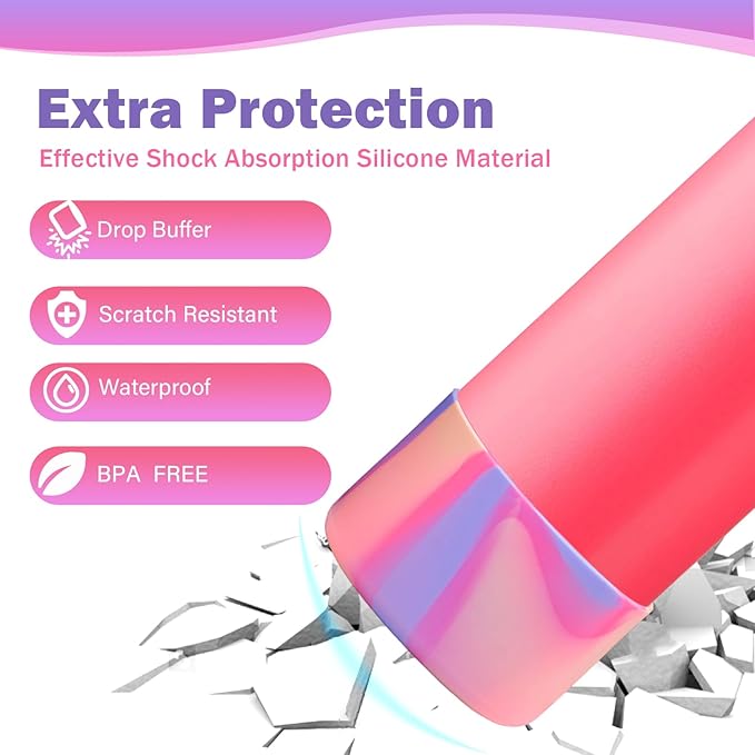 2Pcs Silicone Boot Sleeve for Owala Water Bottle FreeSip Twist and Flip Protective Silicone Bottom Base Bumper for Owala Flask Water Bottle BPA Free, Anti-Slip