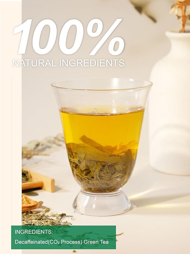 TeeLux Decaf Green Tea, CO2 Decaffeinated Green Tea Loose leaf, Delicate & Smooth Flavor, 7oz
