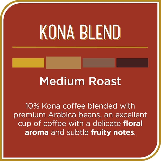 Don Francisco's Kona Blend Coffee Pods, 55 Count, Medium Roast, Compatible with Keurig Brewers