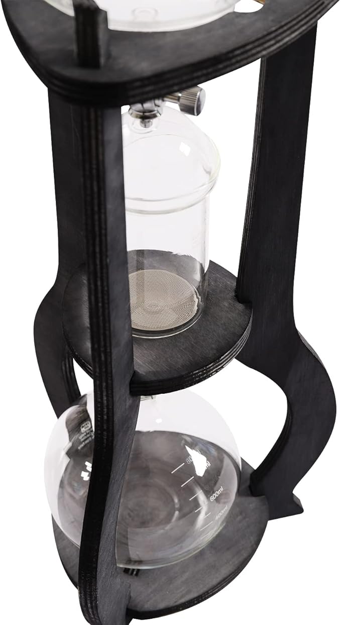 Iced Coffee Cold Brew Drip Tower 600ML/20.29OZ Capacity Sharing Pot Cold Brew Coffees Maker 6 to 8 Cups, Ice Machine for Home Coffee Shops Offices(Grey)