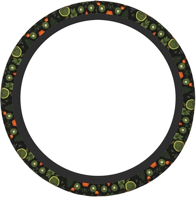 Vegetable Vegan Car Steering Wheel Cover, 15 Inch Steering Wheel Cover Stylish Decor for Most Cars
