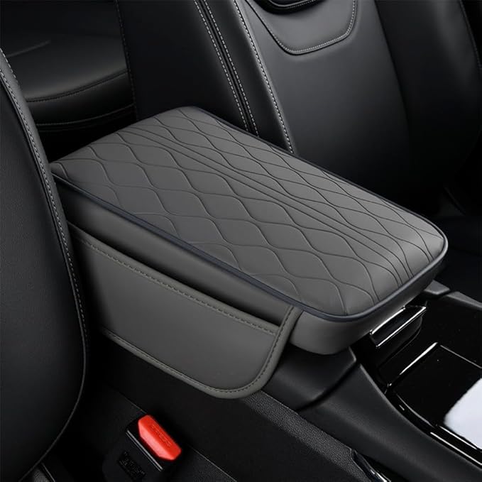 Centre Armrest Cover for Nissan Titan, Rest Pad Arm Protector Shield Overlay Rest Console Mat Guard Cushion Pad Box Support Lid Case,Grey