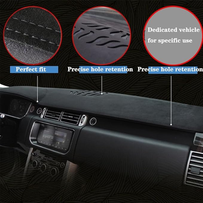 Dashboard Covers for Wrangler JL 2018-2022,Premium Flannel Fabric Anti-Glare & Non-Slip Dash Pad,Custom Fit,Flannel
