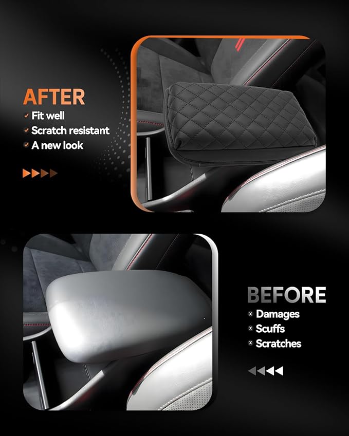 CDEFG for 2024-2025 2026 Hyundai Kona Center Console Cover Armrest Cover for Kona (SE, SEL, SEL Convenience, N Line S, N Line, Limited) Accessories Console Arm Rest Protector