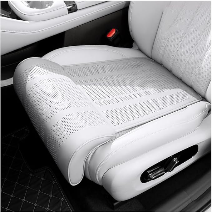 Car Seat Extender Cushion for Honda Pilot 2002-2020 2021 2022 2023 2024 2025 2026, Leather Leg Extender Cushion for Car Seats Office Chairs, Car Seat Extender Pad Leg Support,C White