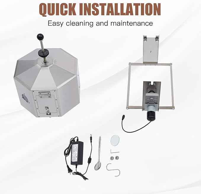 14.5L Commercial Coffee Bean Roaster Stainless Steel Coffee Bean Baking Machine Automatic Rotary Gas Burner Drum Roaster Machine