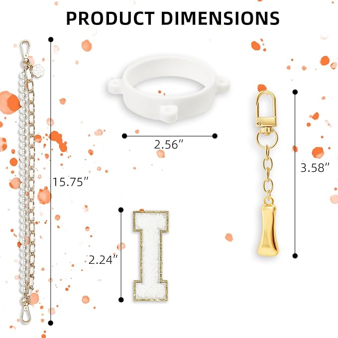 Letter Handle Strap Accessories with Cute Initial Charm Compatible with Owala Water Bottle 24oz 32oz 40oz Owala Kids