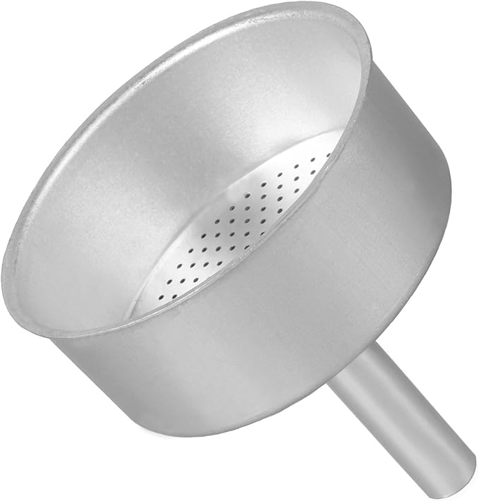 Espresso Maker Filter Basket,moka pot 6 cup Replacement Funnel,moka pot filter For Mocha Coffee Maker Pot with 1pcs Filter and 1pcs Silicone Gasket Seals
