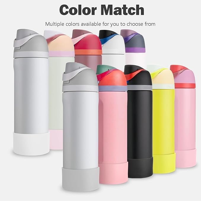 2PCS Silicone Boot for Owala 24oz FreeSip Water Bottle, Anti-Slip Scratch-Resistant Bottom Sleeve, Protective Sports Bottles Accessories, BPA-Free