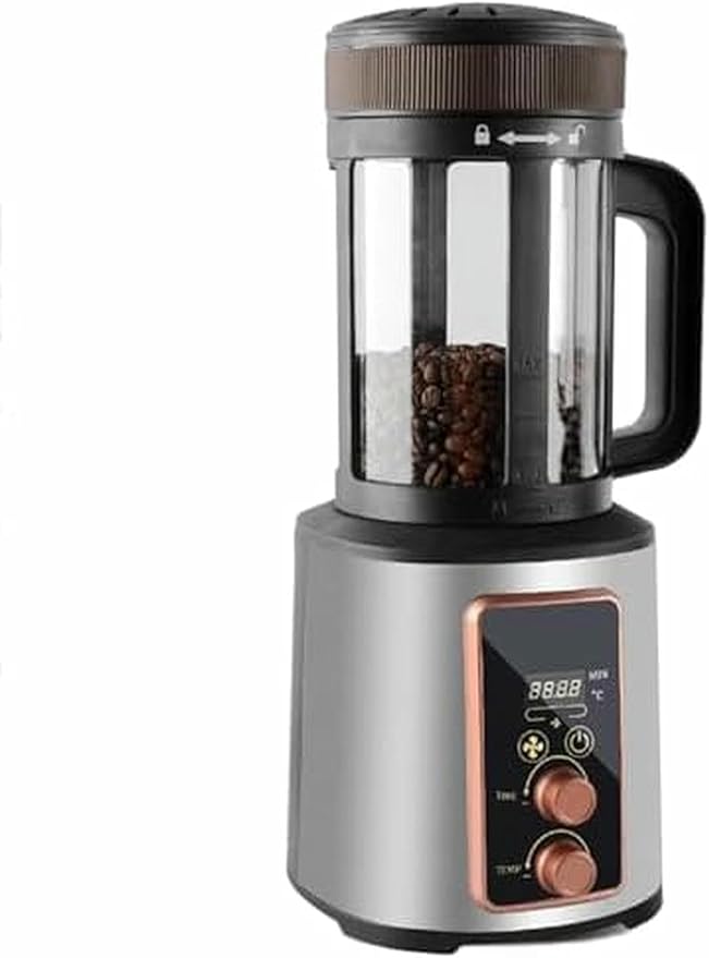 Coffee Roaster Machine, Electric Hot Air Roaster with Adjustable Timer and Air Fan, Roasts 100-400g Coffee Beans, for Coffee Lovers