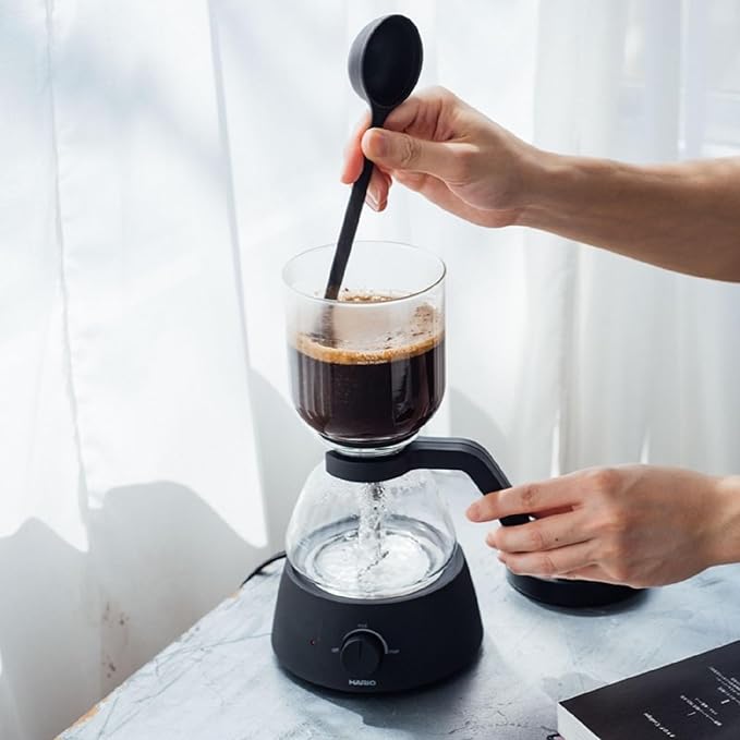 HARIO Electric Coffee Syphon Compact Electric Siphon 360 ml, Practical Capacity, 360 ml, Black, Electric, Compact, Hario Glass ECA-3-B