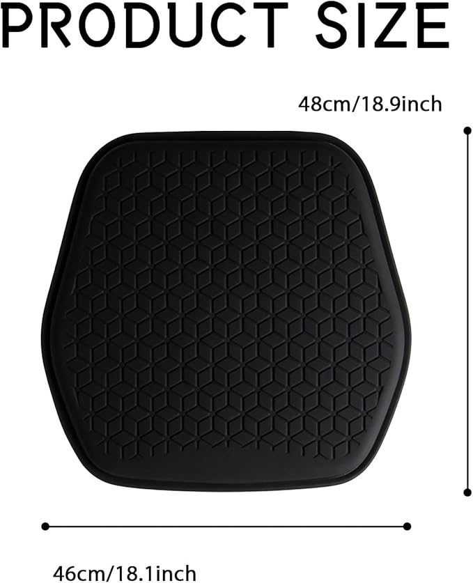 Car Seat Cover Cushion, Seat Protector Pad, Gel Chair Cushion for Front & Back Seats, Universal Non-Slip Breathable Comfortable Chair Covers for Cars SUVs Trucks Office Wheelchair (Black)