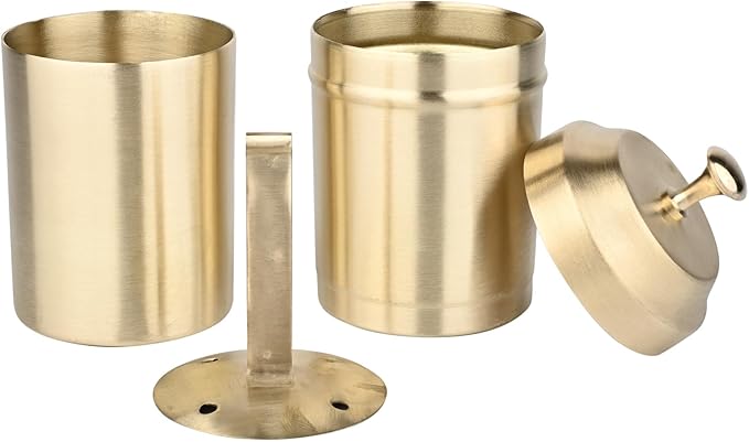 Brass Coffee Filter 350ml Single Cup Pour Over Brewer with Stand, Reusable Matte Brass Eco Friendly Drip Filter